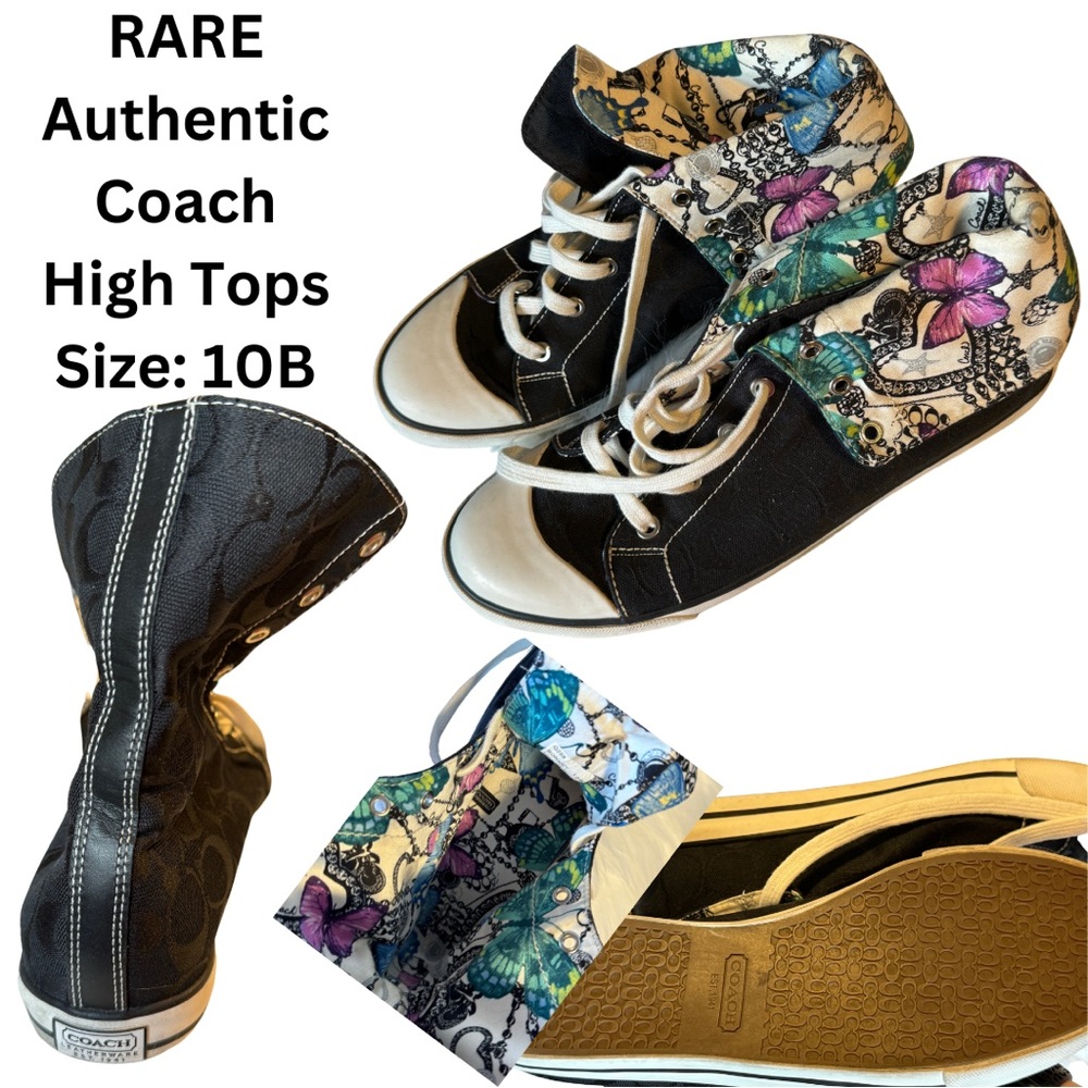 RARE Coach Butterfly Print Shoes